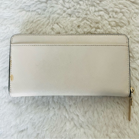 Kate Spade Stacie Color Block Beige/Black Zip Around Long Wallet - Picture 11 of 12